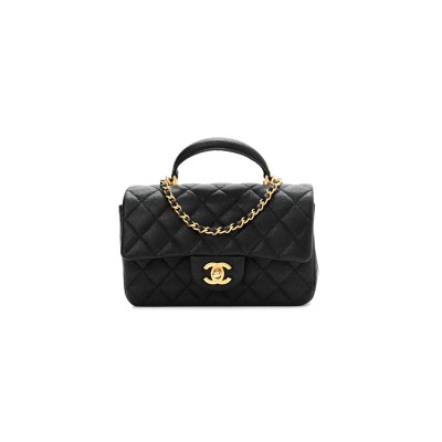 CHANEL CAVIAR QUILTED MINI TOP HANDLE FLAP 1161131 (20*12*7cm)